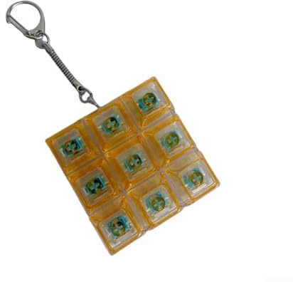 Non Intrusive RGB Keyboard Fidget with Balanced Weight for Natural Hand Movement during Focus or Relaxation Tasks (PC With Light Orange)