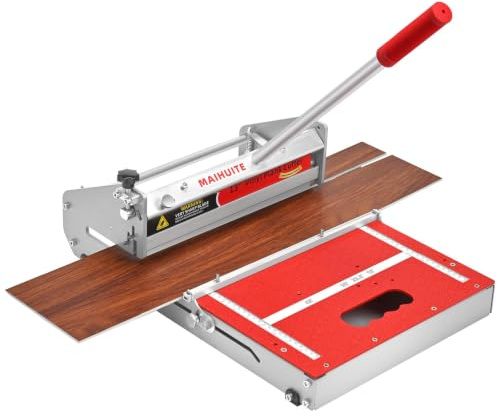 MAIHUITE 8.5 mm Thick Floor Cutter with Extra Blade - 13 Pro Vinyl Floor Cutter for Pro SPC, LVP, LVT, WPC, RVP, VCT, PVC, Rigid Core Vinyl Flooring - Straight Cut, Angle Cut,  L & U Cut