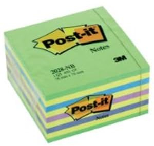 Haftnotiz-Würfel 3M Post-it 2028NB, 76x76mm, sortiert