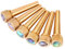 Bridge Pins,Bridge Pins Messing,Akustische Gitarre Bridge Pins Brücke Pins Farbe,6 Stücke Gitarre Messing Knochen Bridge Pins + Abalone Pins Brücke Pin Set Für Akustische Folk Gitarre