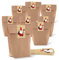 Logbuch-Verlag 25 Nikolaussäckchen Nikolaus Geschenke Verpackung für Kinder & Erwachsene Papierbeutel mit Nikolausaufkleber 16,5 x 26 x 6,5 cm