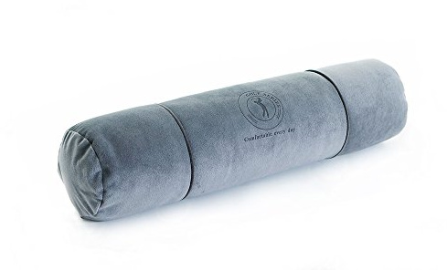 Alibo Cervical Round Roll Long Bolster For Neck Relax Cylinder Back Sleeper Bed Supports Leg And Lumbar Pain Relief Massage Pillow With Washable Pillowcase,Linear Traction Grey 21×5