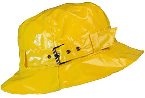 Toutacoo, Regenhut, Wasserdicht, Wachstuch-Optik (7-einfarbig Gelb)