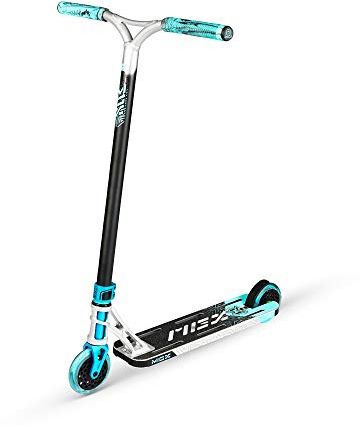 MGP Madd Gear MGX Freestyle Stunt Scooter Extreme Tretroller Kickscooter Roller Stuntscooter (Silber/türkis)