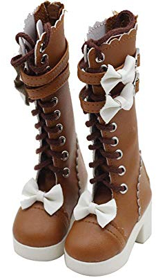 Uteruik BJD Doll Wadenstiefel Schuhe für 1/3 60cm SD Puppe Schnürschuhe Casual Outfits Kostüm Zubehör 1 Paar (#B)