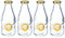 Kilner Twist Top Milk Bottle 1/3 Pint 568ml Clear (Pack of 4)