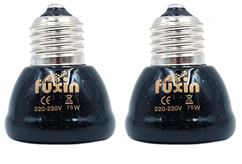ANCLLO E27 Lampadina Lampada riscaldante per Animali Domestici in Ceramica a infrarossi lontani per Lucertola Frutta Ragno Rettile Lampadine scaldino 75W