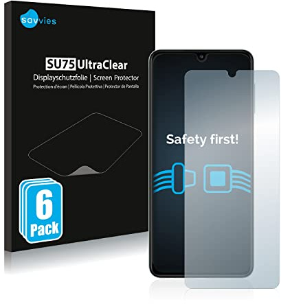 Savvies Schutzfolie für Samsung Galaxy A22 4G | 6 Stück Transparenter Displayschutz Made in Germany Ultra-Klar Displayschutz-Folie