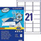 EUROPE 100 Mehrzweck-Etiketten, selbstklebend, 63,5 x 38,1 mm, Weiß, 2100 Stück