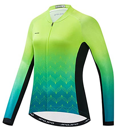 Hotlion Damen Radtrikot Langarm Fahrradjacke Herbst Fahrradbekleidung Oberteile
