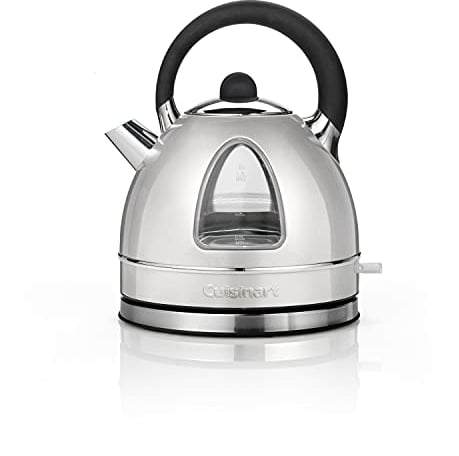 Cuisinart Bouilloire électrique de style traditionnel | Ébullition rapide, sans fil, silencieuse, facile à verser | Filtre anticalcaire amovible et facile à nettoyer | Capacité de 1,7 L | Perle givrée