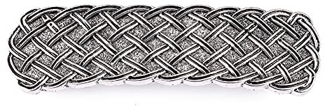 KKJOY Vintage Metall Keltische Knoten Haarspange Silber, Haarklammer Groß, Gothic Haarspangen Damen, Braut Haarschmuck Haarnadeln Hochzeit, Bananenspange für Frauen und Mädchen
