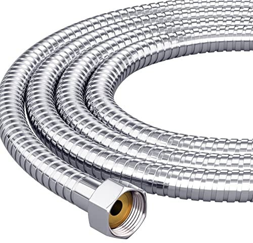 Magichome Duschschlauch 2m aus Edelstahl Brauseschlauch mit Standard Anschluss Duschbrausenschlauch mit Verdrehschutz Flexibler Duschschlauch, Chrom-Silber