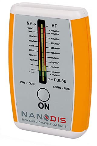 NANODIS Elektrosmog Tester CM SINUS | Messung schafft Klarheit | Messung elektromagnetischer Felder | helle LED-Anzeige | Zwei Frequenzbereiche