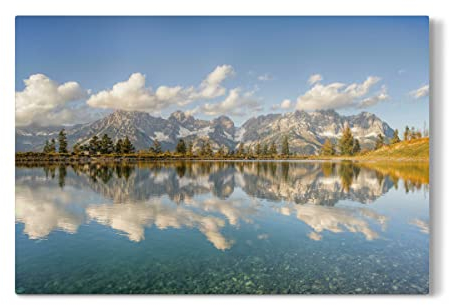 artboxONE Galerie-Print 150x100 cm Wilder Kaiser in Tirol hochwertiges Acrylglas auf Alu-Dibond von Michael Valjak