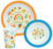 006075 Fruity's Speisekarten-Set mit einer flachen Teller, Durchmesser 22 cm, 16 cm und einem Glas 220 ml für Kinder