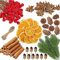 YUNSTK 238 Pcs Christmas Wreath Making Supplies, Dried Orange Slices and Cinnamon Sticks, Star Anise, Artificial Berries Acorns Pine Branches Kit, Wreath Accessories Floral for Xmas Craft Decorations