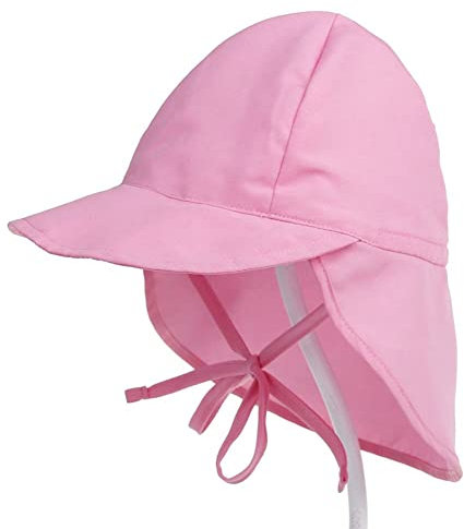 FedMois Cappellino da Spiaggia Cappello da Sole con Visiera Bimbi Bambini, Rosa, 2-5 Anni