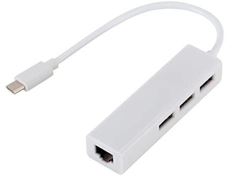 Mobestech Adaptateur USB c vers Mbps avec Ports USB pour Ordinateur Portable Blanc