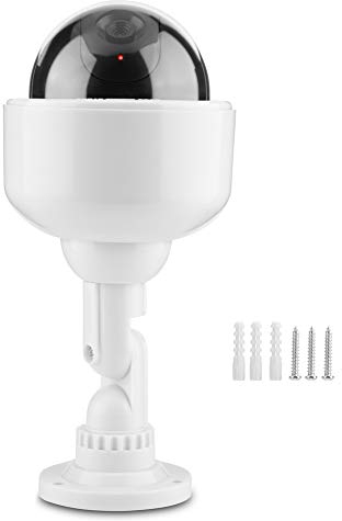 Dome-Kamera, 360 ° Drehbare Dummy-Überwachungskamera, Kuppelform, Blinkende Gefälschte Überwachungskamera mit LED-Blitzlicht