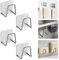 ThatsRad 4 PZS Soporte para Estropajos Autoadhesivo Soporte de Esponja de Cocina Porta Estropajos de Acero Inoxidable Gancho Adhesivo Organizador para Fregadero Accesorios de Cocina y Baño(Plateado)