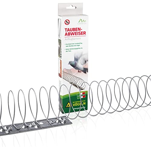GARDIGO® Dissuasori per Piccioni | 4 Spirali da 125cm, Lungh. tot. 5 m | Scaccia Piccioni in Acciaio Inox | Made in Italy | Spaventa Piccioni per Balcone | Allontana i Piccioni | Spirale Anti Piccioni