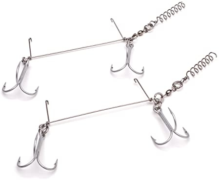 Schwarze Zonker Stinger Tackel 12 cm mit 4/0 Haken 2er-Pack