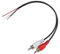 YSJJZRL 20CM 2 RCA mâle/femelle à 2 noyaux + fil blindé câble à extrémité ouverte à fil nu (2 RCA Mâle)