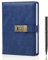WEMATE Diary with Lock, A5 Journal with Lock 240 Pages, Locking Journal with Pen & Gift Box, Lockable Diary Planner Organizer for Men and Women, 8.6x5.8in Blue