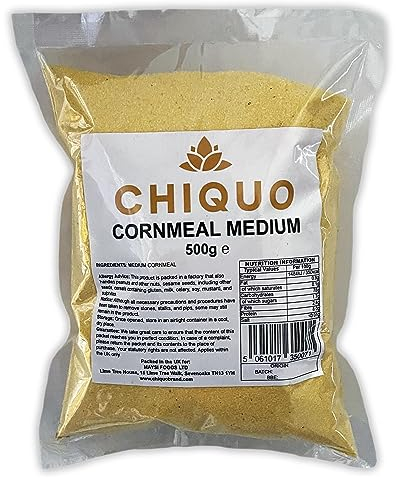 Chiquo Cornmeal Medium - 500g | Premium Quality | Perfect for Baking, Cooking & Frying | Resealable Pack