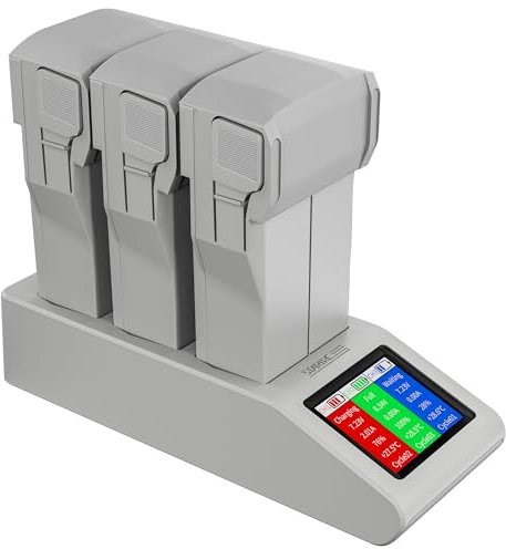 GAEKOL Mini 4 Pro Battery Charging Hub for DJI Mini 4 Pro/Mini 3 Pro/Mini 3 Drone Accessory, Two-Way LED Display Charging Hub for DJI Battery (Charge 3 Batteries)