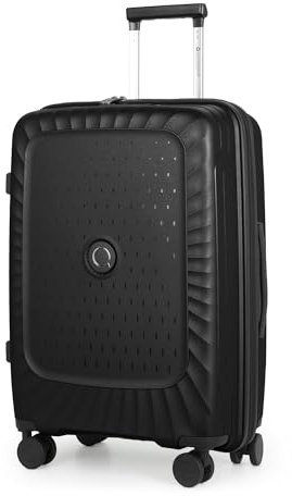 Hauptstadtkoffer Kotti - Mittelgroßer Koffer 4 Rollen nachhaltig gebaut, robuste Hartschale Recycling PP, Check-In Gepäck erweiterbar, 65cm, TSA, 73 L, Schwarz