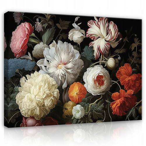 WallArena Leinwand Bilder 60x40 cm | Rosen Pfingstrosen, Leinwandbilder, Bild auf leinwand, Format: 60x40 cm (BxH) - einteilig auf Canvas Leinwand. Das