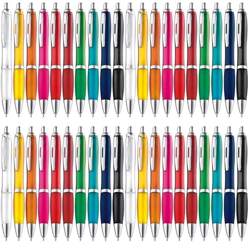 ZENSCRIBE® Ergonomische Kugelschreiber 50 Stück, Premium Kugelschreiber Set Hochwertig, Rutschfester Kulli für einfaches & weiches Schreiben, Blauschreibender Kugelschreiber Bunt