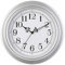 Plumeet Wanduhr Klassisch 30cm Ruhige Retro Wanduhr ohne Tickgeräusche für Wohnzimmer - Schlafzimmer - Batteriebetrieben, Silbrig