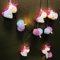 Riaxuebiy Einhorn Poms Lichterketten,Batteriebetrieben LED Plüschball Einhornlampe,Einhorn Nachtlichter für Kinder Schlafzimmer Geburtstag Dekoration (3m/20led)