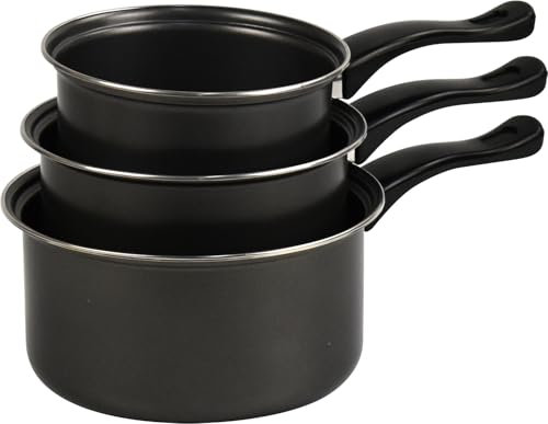 Non-Stick Milk Pan Aluminium Induction Base 3pcs 16cm -18cm -20cm