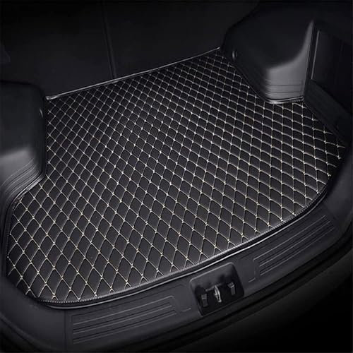 Kofferraum Schutzmatte für BMW IX3 2020-2023, Kofferraummatte AllwetterWasserdicht rutschfest Kratzfestem Teppiche Interieur Zubehör,Black-Beige