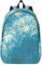 White Blue Daisy Print Vintage Canvas Backpack Casual Trendy Laptop Backpack For Men Women Hiking, Office, Black, S