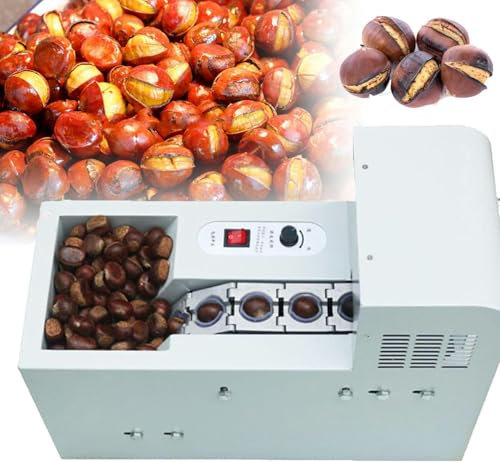 Peladora de CastañAs Comercial, MáQuina Peladora de CastañAs, 30-50 Kg/H, MáQuina AutomáTica para Descascarar, Sin DañOs CastañAs, Adecuada para Muchos TamañOs CastañAs,A