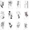 Qpout Tatouages temporaires noirs pour enfants et adultes, faux tatouages pour hommes, femmes, filles et garçons, tatouages temporaires de plumes, papillons, fleurs, totems tribaux
