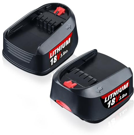 FERRYBOAT 3.8Ah 18V PBA18 Ersatz für Bosch 18 Volt akku, 3.8Ah Kompatibel mit Bosch PBA PSB PSR grünen Home & Garden 18 Volt Systems Akku für Akku-Werkzeuge 2 Stück