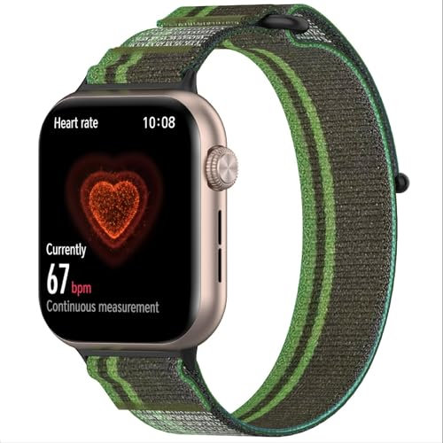 GIOPUEY Armband Kompatibel mit Honor Watch 5, Geflochtenes Nylon Armband [Unisex] elastisch Ersatzarmband - G