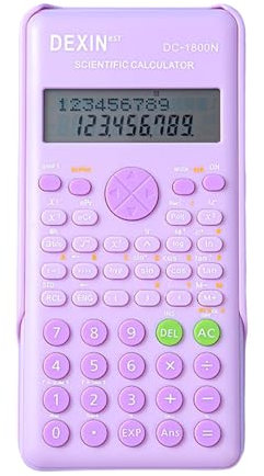WOOXGEHM Calculadora Científica, Pantalla LCD de Doble Línea 240 Calculadora Científica Multifuncional, Calculadora Portátil de Bajo Consumo para Profesores, Escuela y Oficina (Púrpura)