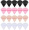 20 unidades de polvo triangulares de doble cara, borla de polvo suave, lavable, borlas de polvo, esponjas sueltas, herramienta para la cara (multicolor)