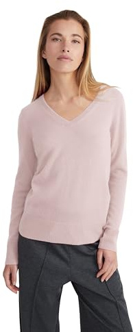 Style & Republic V-Neck Kaschmir Pullover-Damen elegant aus 100% Cashmere - Dein kuscheliger Premium Strickpullover für stilvolle Herbst- & Winter-Momente