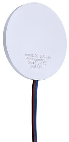 STBTECH 12 V LED Touch Dimmer Switch Concealed, DC 3.7-24 V 3 A Touch Switch Sensor Switch for Smart Home LED Light Strip, Penetrates Wood, Stone, Glass, etc., Penetrates up to 8 cm (Plus White)