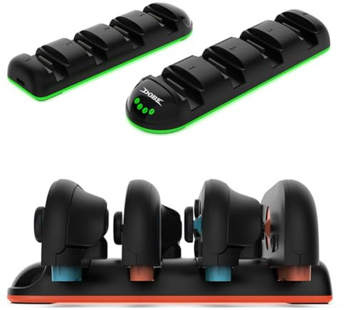 LYEAA Stazione di ricarica per Switch 2 controller Joy-Con 4 in 1 dock di ricarica rapida con indicatore LED compatto