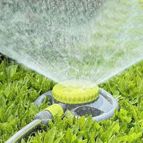 Irrigatore automatico da giardino, 8 in 1, con rotazione a 360 gradi, per erba, prato, piante, verdure, grande area di irrigazione rotante