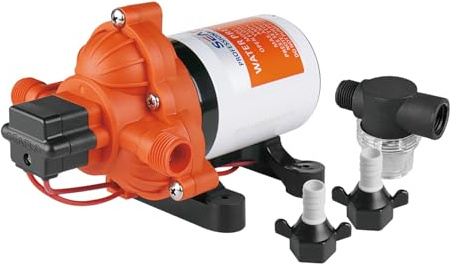 LIGHTEU®, Seaflo DC 24V 11,3 LPM 3,1 bar 33S Selbstansaugende Druckpumpe Membranpumpe für Wasser bei Bedarf für Wohnmobil Camper SFDP2-030-045-33